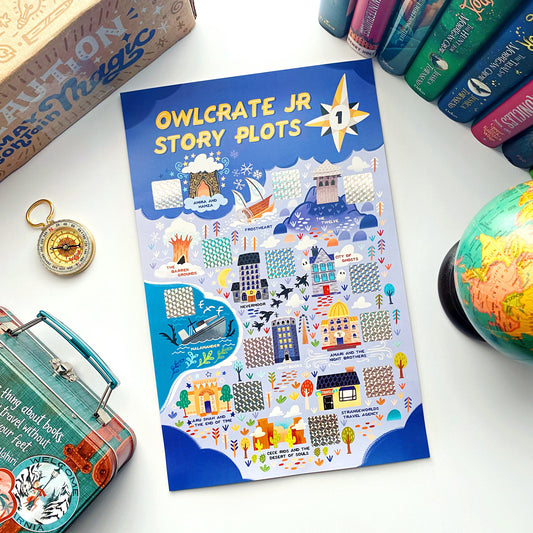 OwlCrate Jr Story Plots Scratch-Off Map