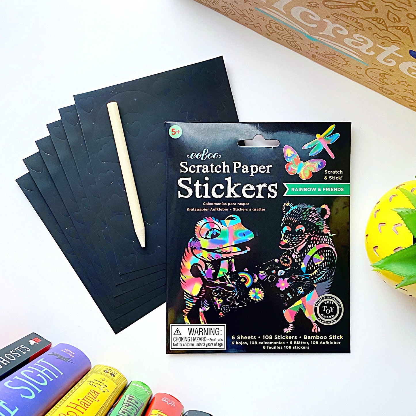 Rainbow & Friends Scratch Paper Stickers