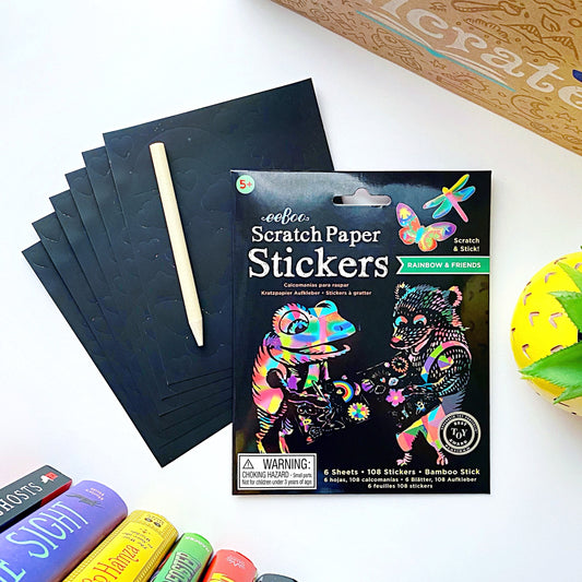 Rainbow & Friends Scratch Paper Stickers